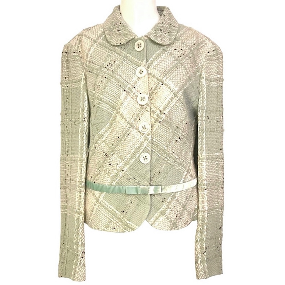 Rena Lange Tweed Jacket Blazer - Size M